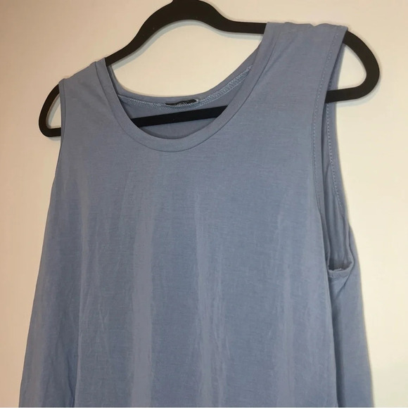 JODIFL Lagenlook Asymmetrical Rayon Contemporary Buttons Summer Tunic Tank Top - Picture 2 of 8
